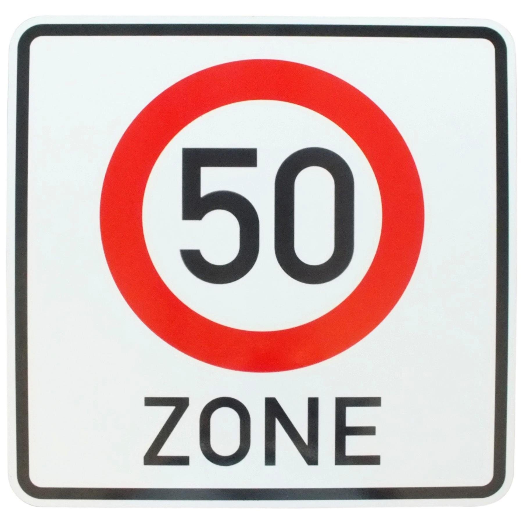 BauSupermarkt24 Verkehrsschild ORIGINAL Verkehrszeichen Nr. 274.1 " ANFANG ZONE 50 km/h "