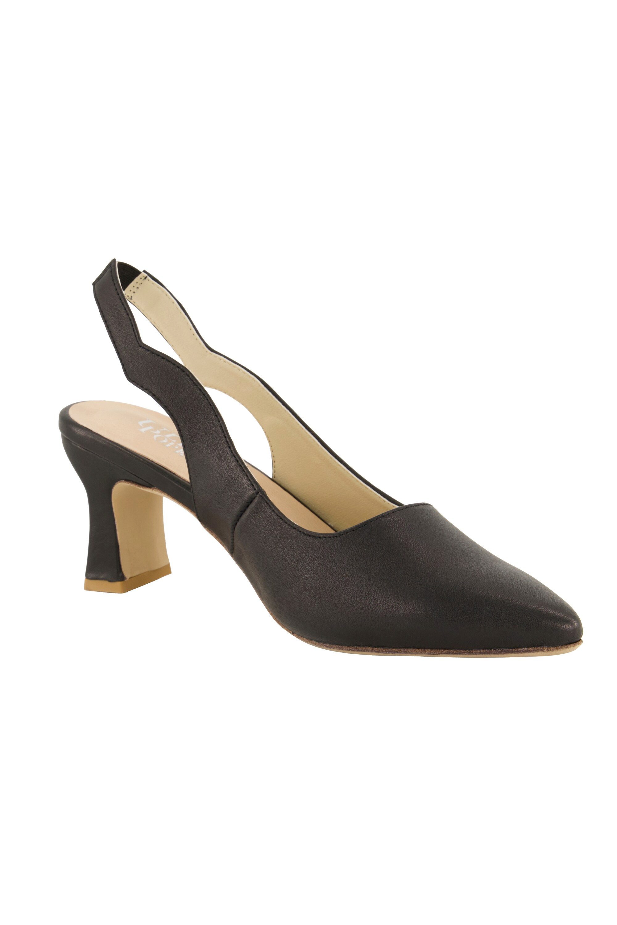 Ulla Popken Leder-Pumps elastischer Fersenriemen Weite H Pumps