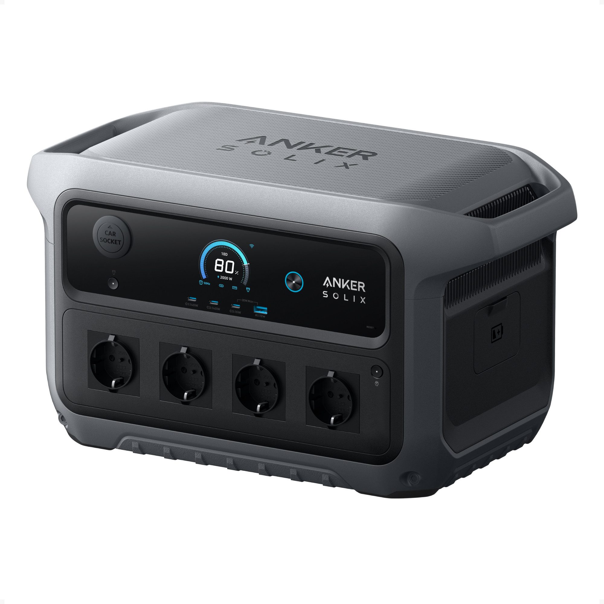 Anker Stromerzeuger Anker SOLIX C2000 Gen 2 Tragbare Powerstation, 2400W Solargenerator, (1-tlg)