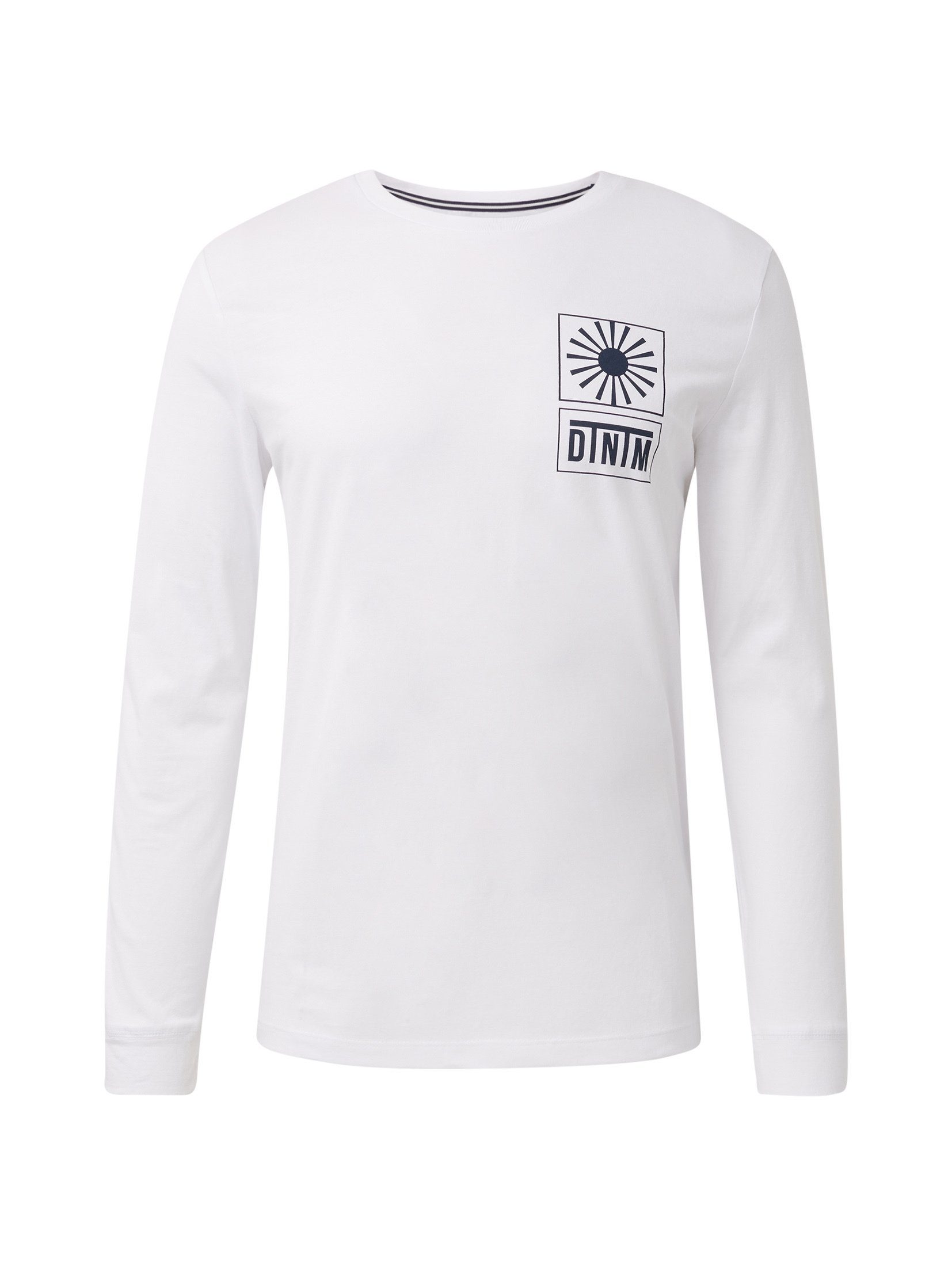 T-Shirt TAILOR Langarmshirt Print TOM mit Denim