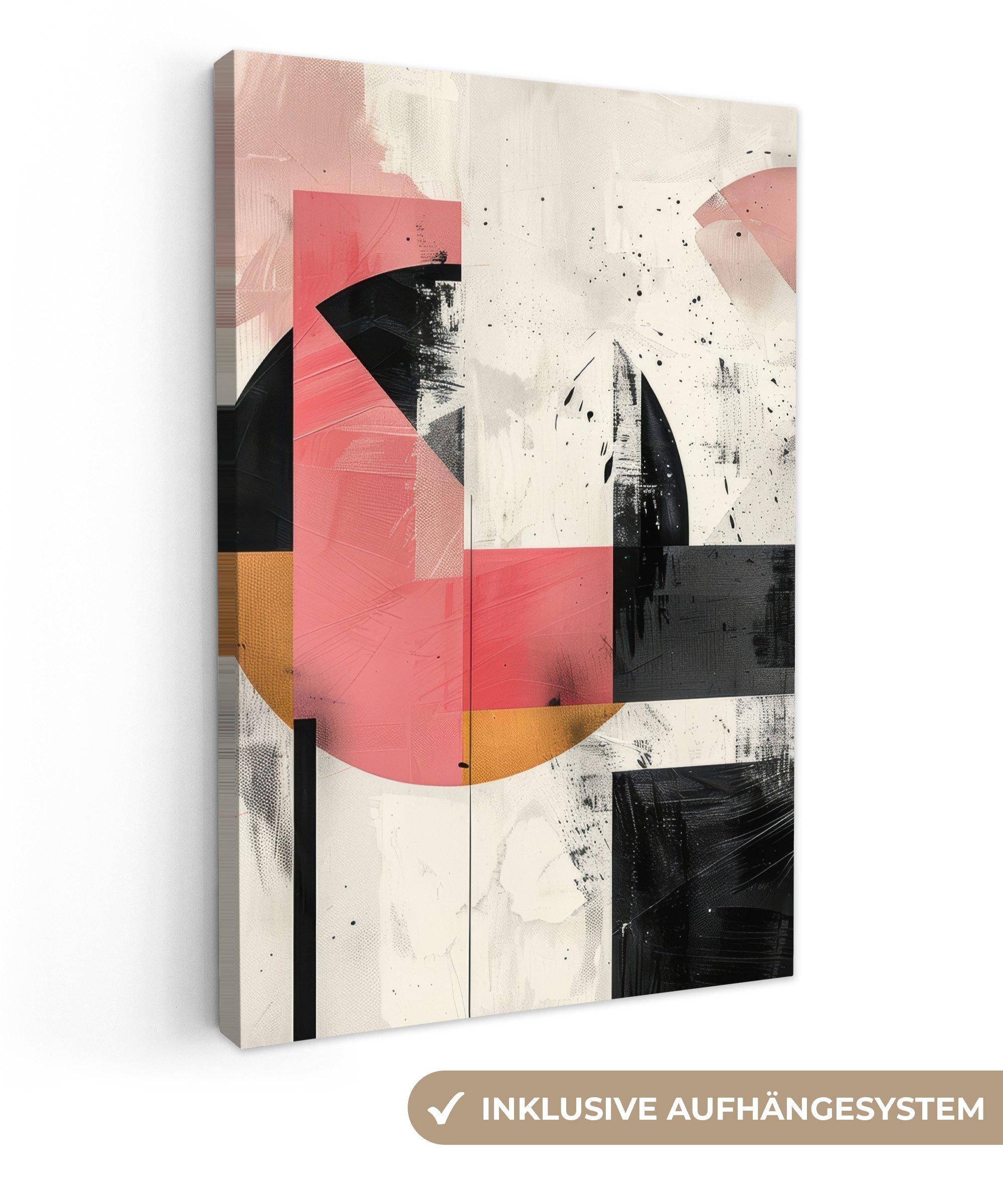 OneMillionCanvasses® Leinwandbild Rosa - Abstrakt - Ästhetisch - Modern - F günstig online kaufen