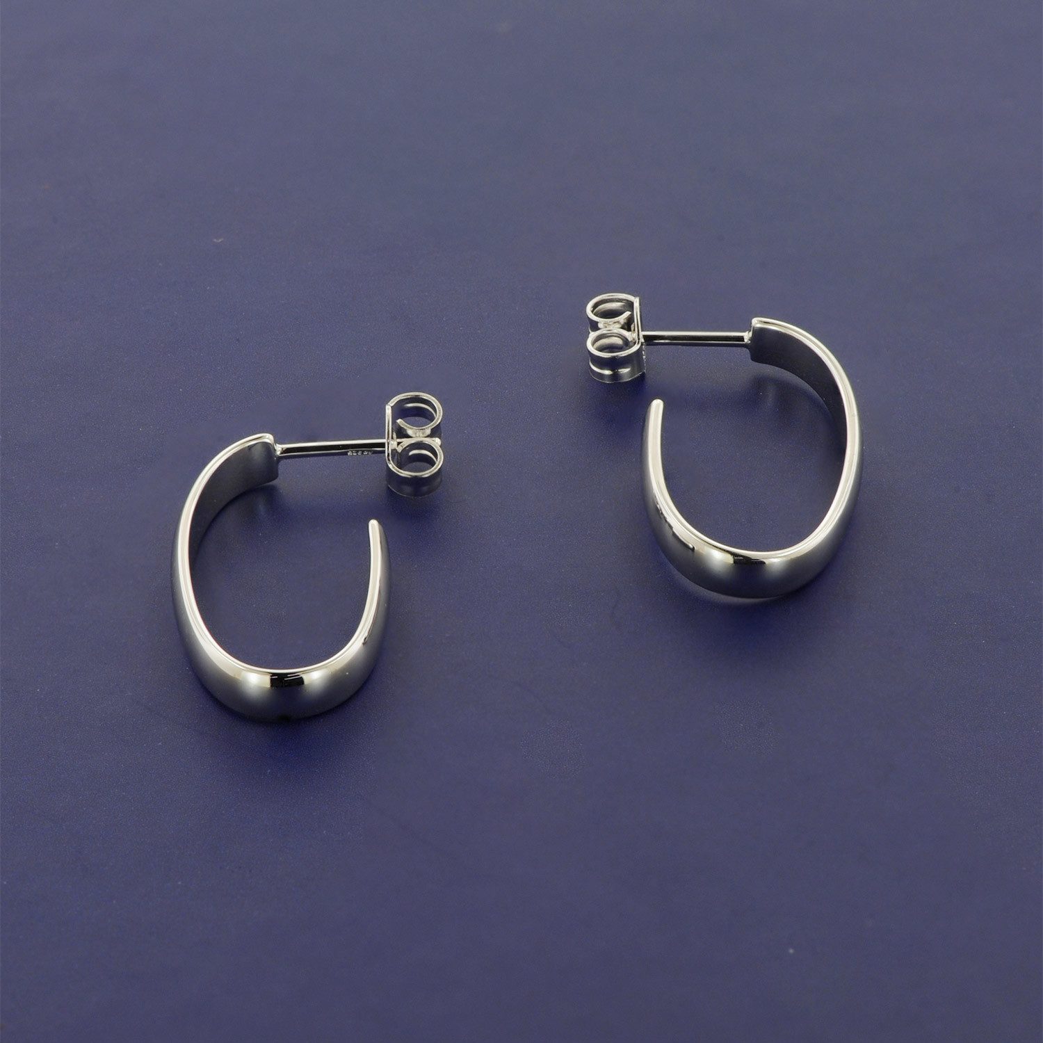trendor Paar Creolen 68848, für Damen 925 Silber Steck 20 mm