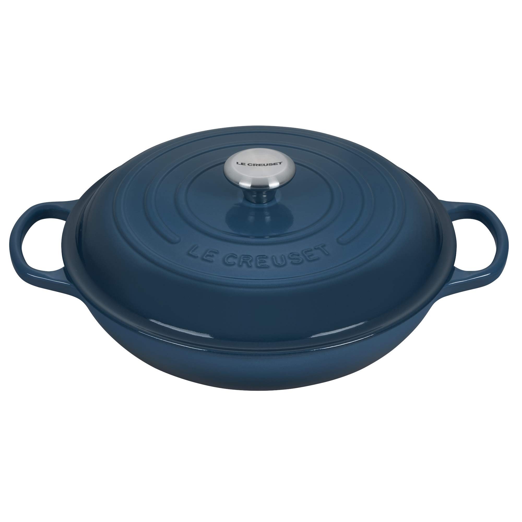 LE CREUSET Bratentopf Gourmet-Profitopf, Gusseisen, Ø 30 cm, 6,7 l, 5,56 kg, Deep Teal, 21180306422430