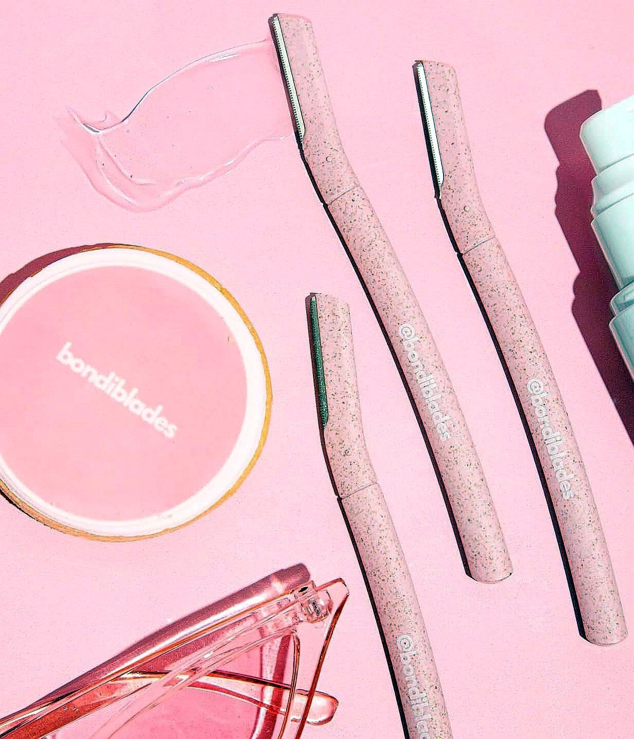 Bondiblades Einwegrasierer Dermaplane Rasierer Augenbrauenrasierer Gesichtsrasierer für Frauen, Spar-Set, 3-tlg.