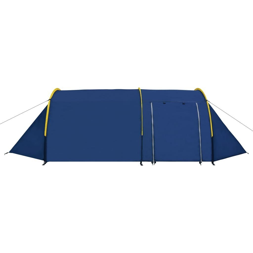 vidaXL Kuppelzelt Campingzelt 4 Personen Marineblau/Gelb, (4 tlg)
