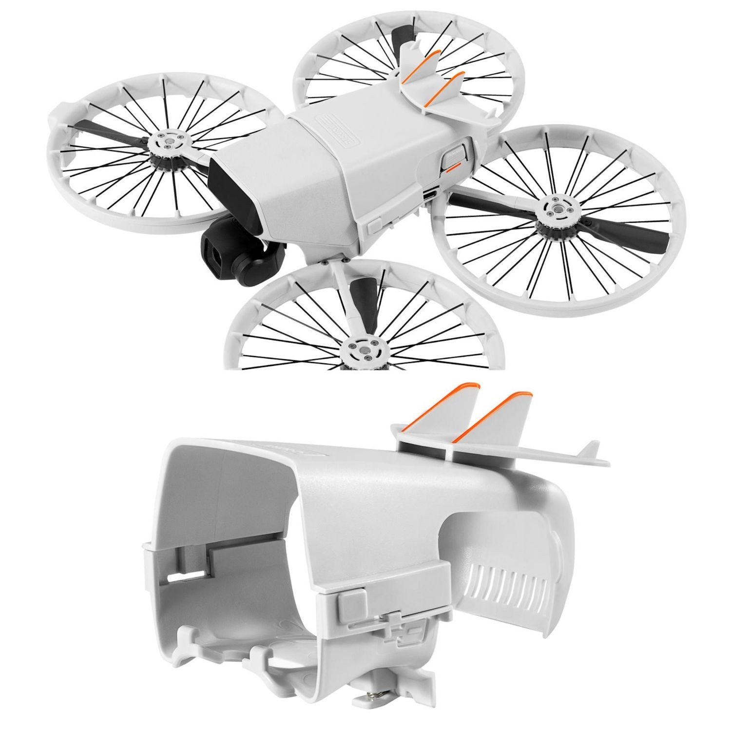 Für DJI Flip STARTRC Akku Schnellverschluss Heckflügel Abdeckung Zubehör Drohne
