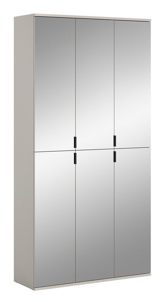 xonox.home Kleiderschrank Garderobenschrank Set Projekt X, Kaschmir, Spiegeltüren, 2-teilig (2-St) Garderoben-Set, Flurgarderoben Set in Eiche 2-teilig, Kompaktgarderobe
