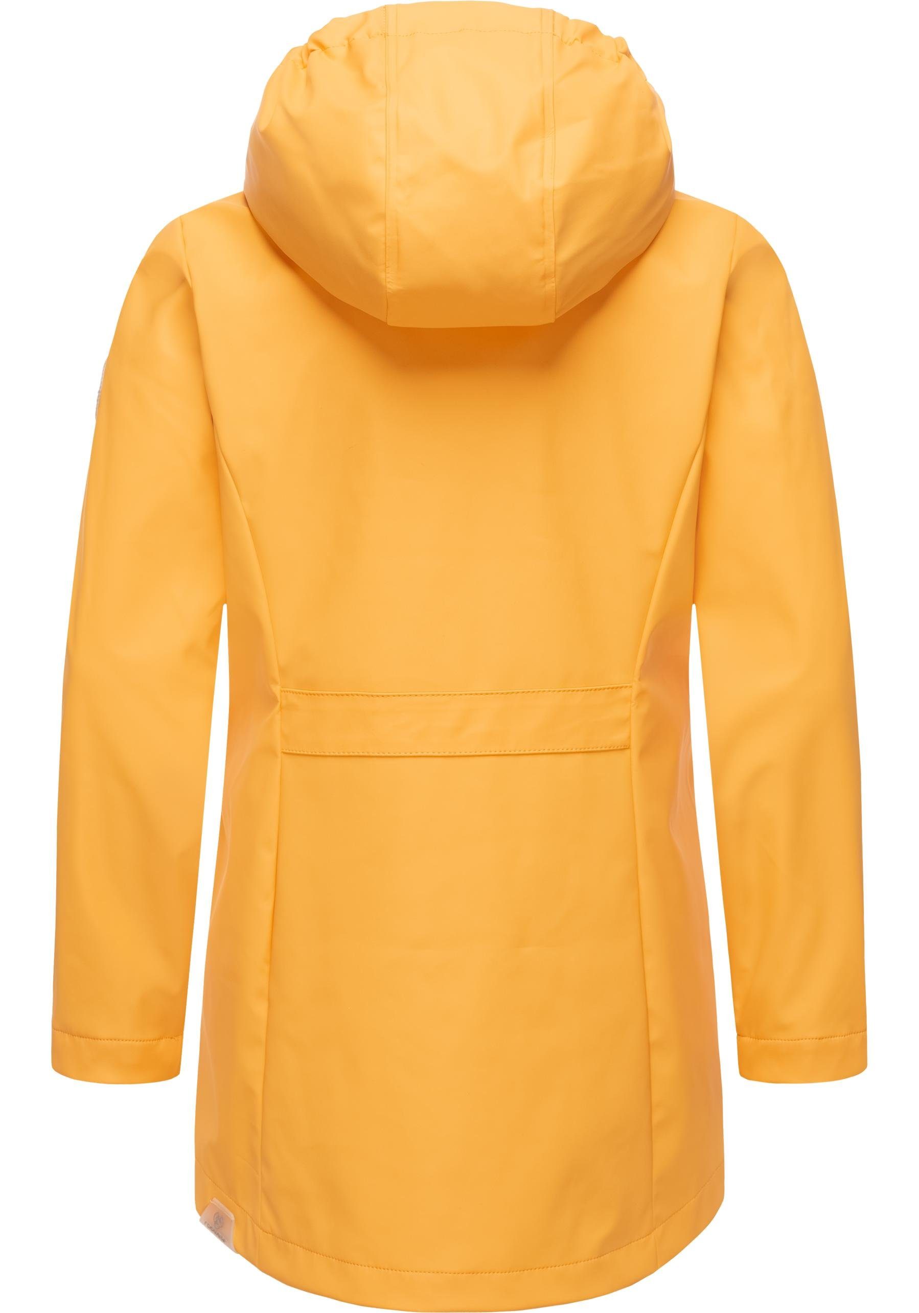Regenparka mit geschweißten Nähten Regenmantel stylischer gelb Mädchen Marjanka II Ragwear