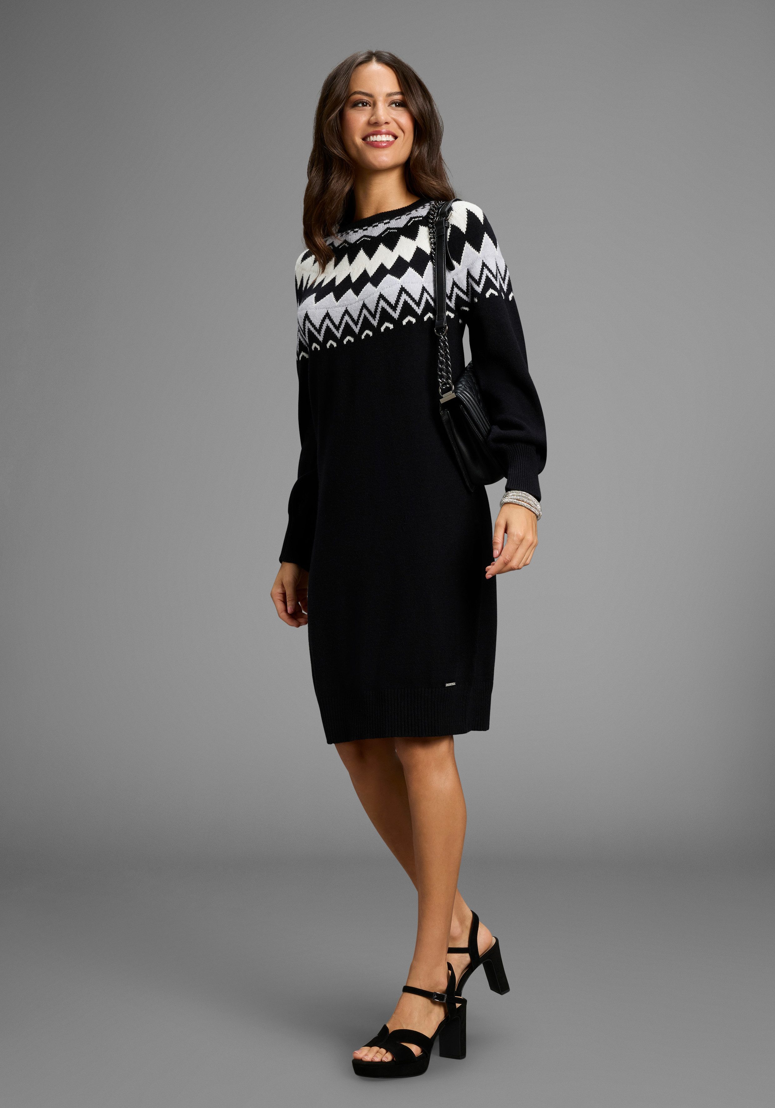 Laura Scott Strickkleid mit kuscheligem Norwegermuster - NEUE KOLLEKTION günstig online kaufen