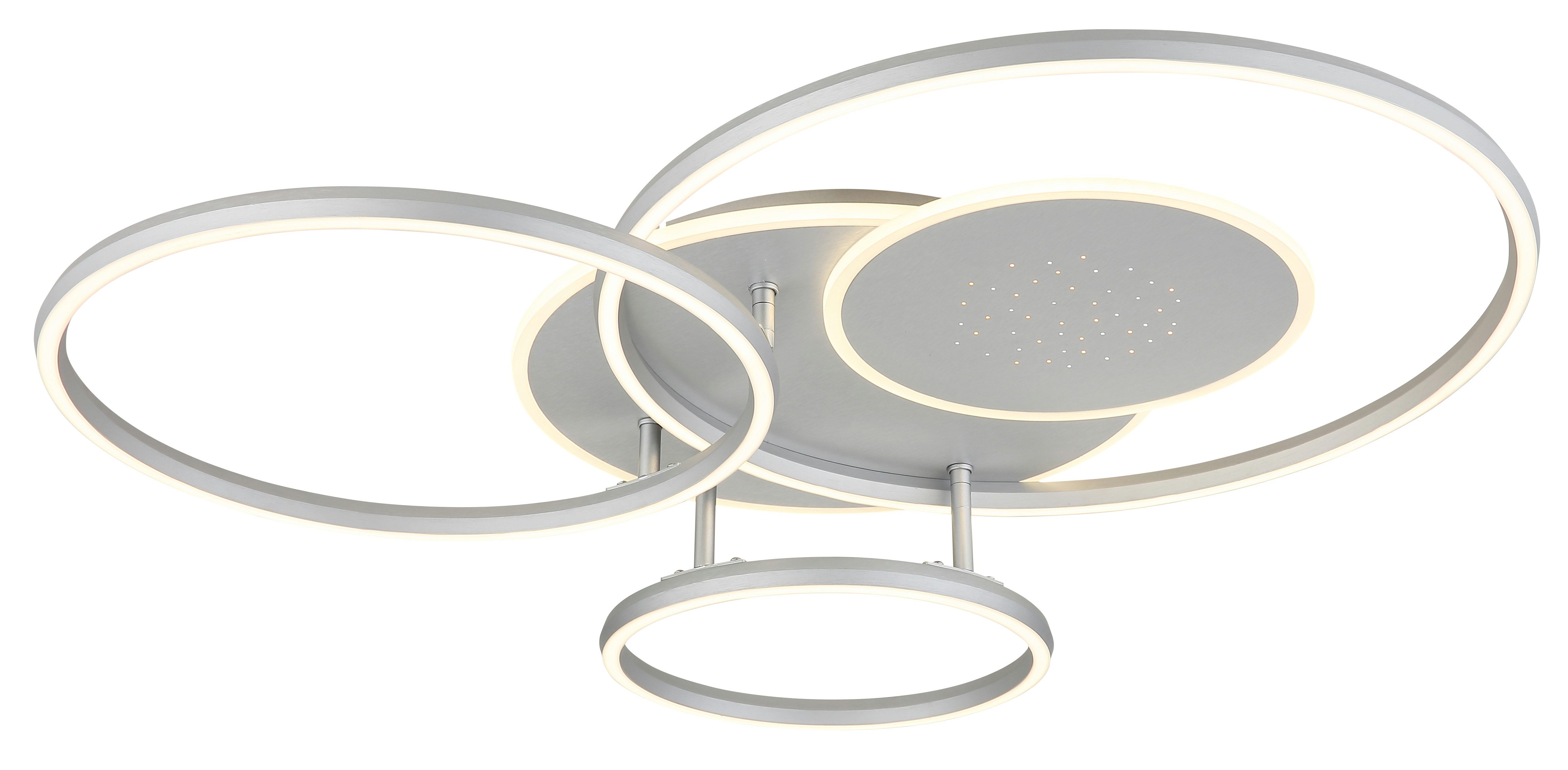 GLOBO LIGHTING Deckenleuchte JOHNSON, LED fest integriert, Smarte LED-Deckenleuchte, dimmbar, Fernbedienung, flexibel