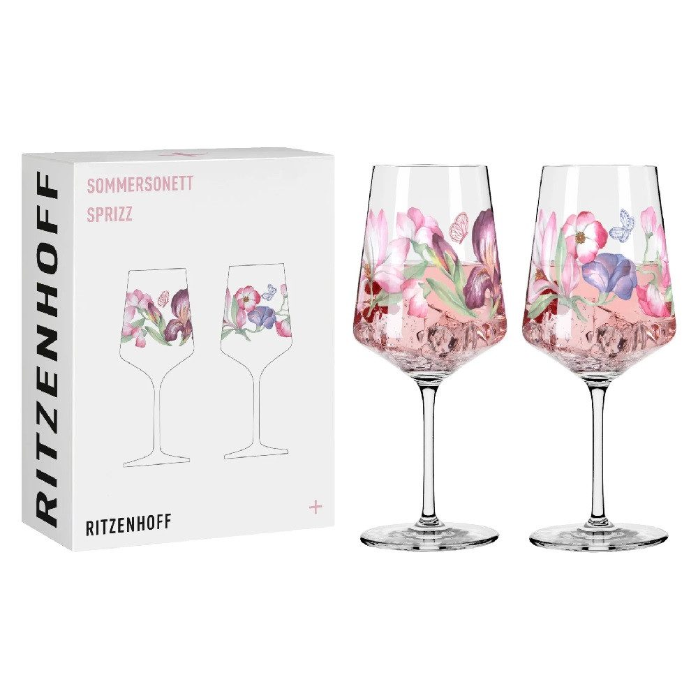 Ritzenhoff Cocktailglas Ritzenhoff Sommersonett Sprizz 2er-Set #15 #16 D. Tage F24, Kristallglas