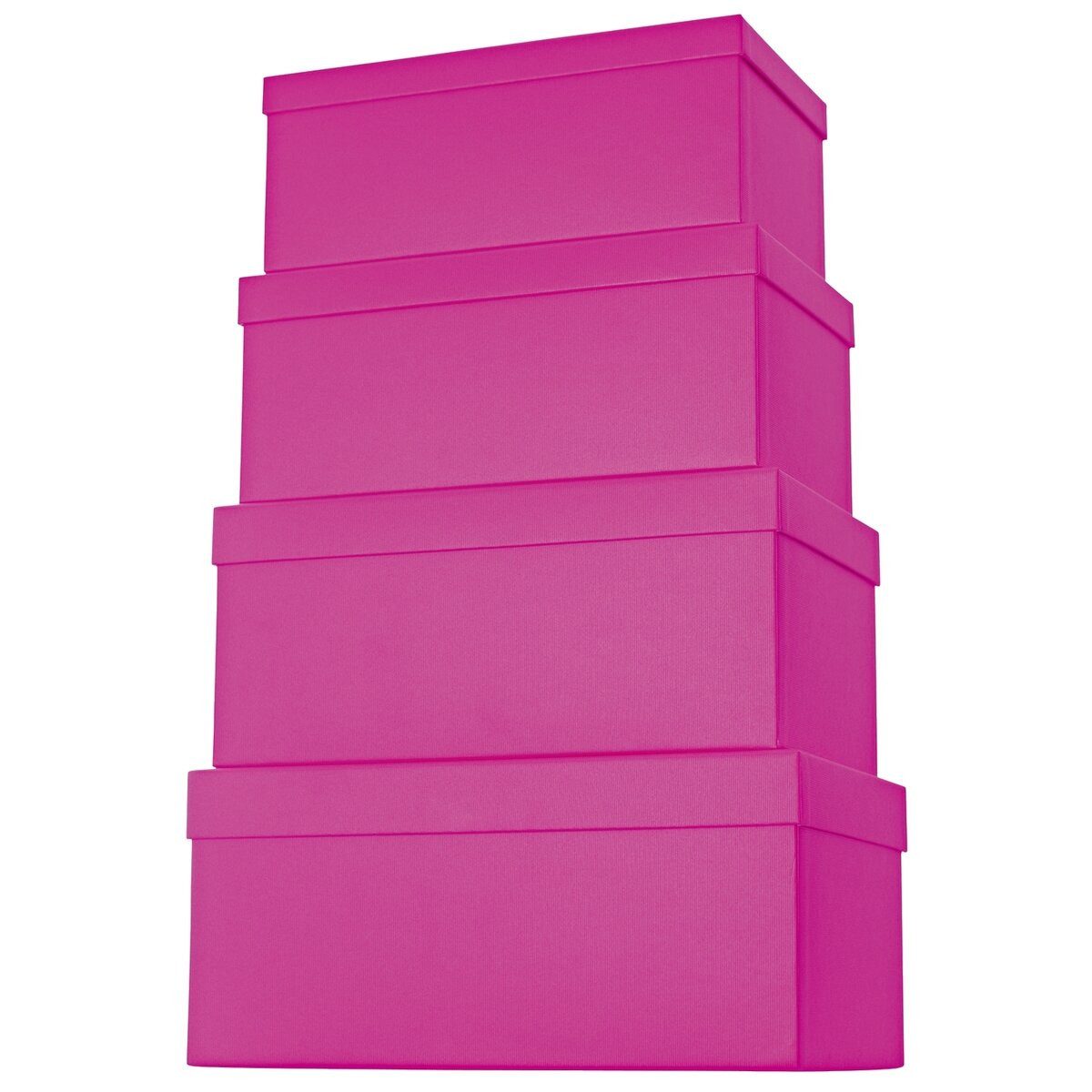 stewo Versandkarton Geschenkkarton One Colour - 4 tlg. hoch pink.