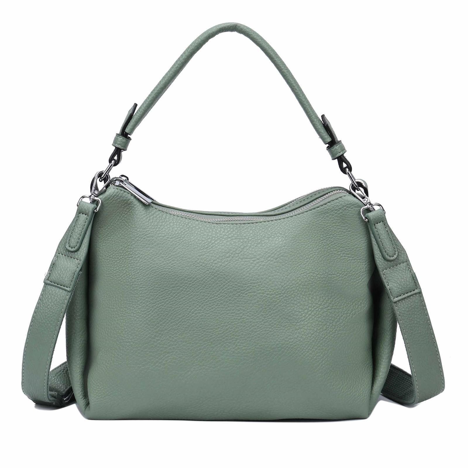 Schultertasche DAMEN TASCHE SHOPPER Umhängetasche Crossover Hobo Bag Leder Optik