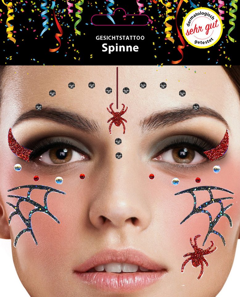 Bock-op-Kölle Schmuck-Tattoo Bock op Kölle Temporäre Gesichts-Tattoos Halloween
