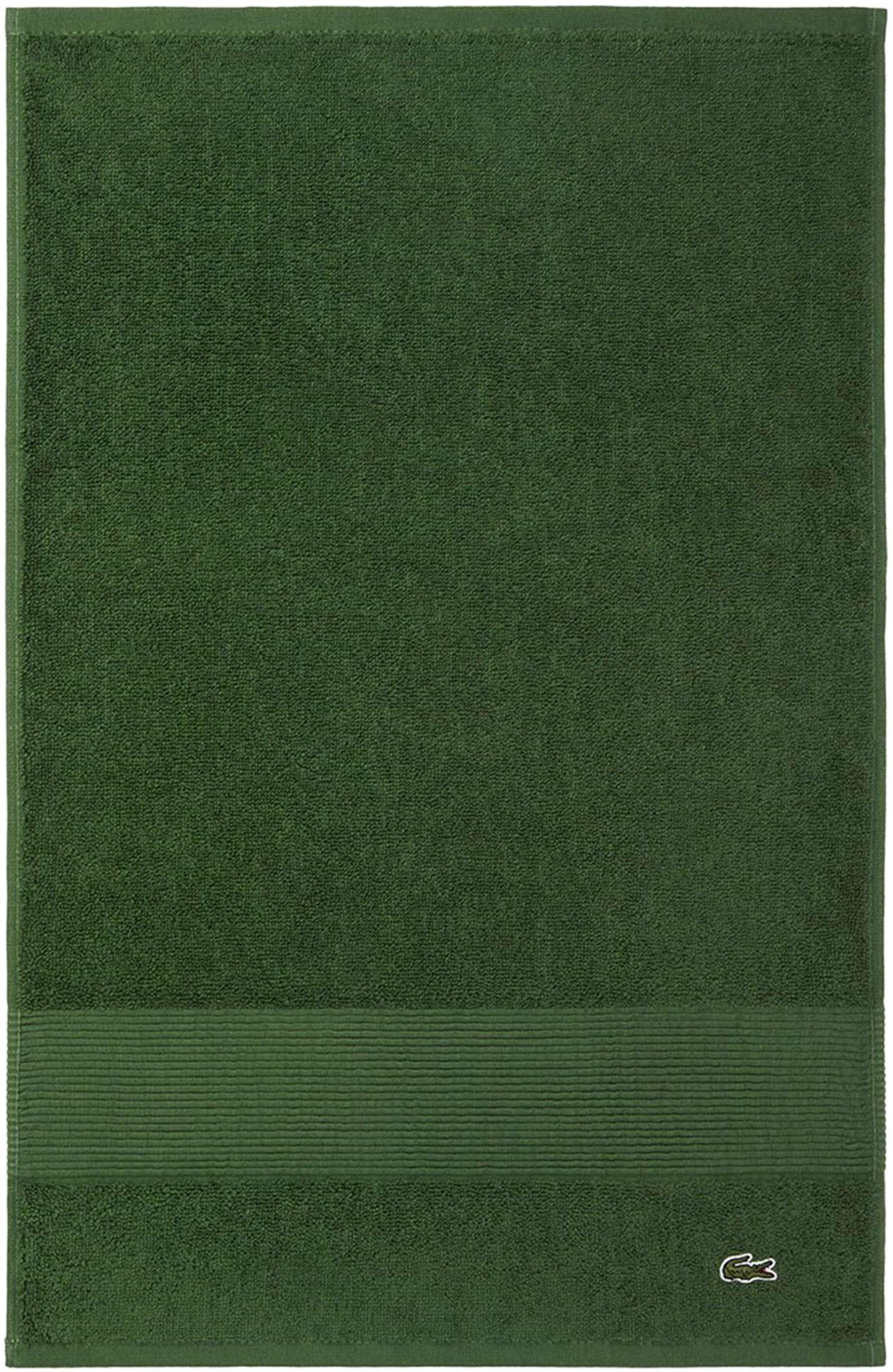 Lacoste Gästehandtuch LLECROCO, Frottier (1-St), mit Label-Applikationen