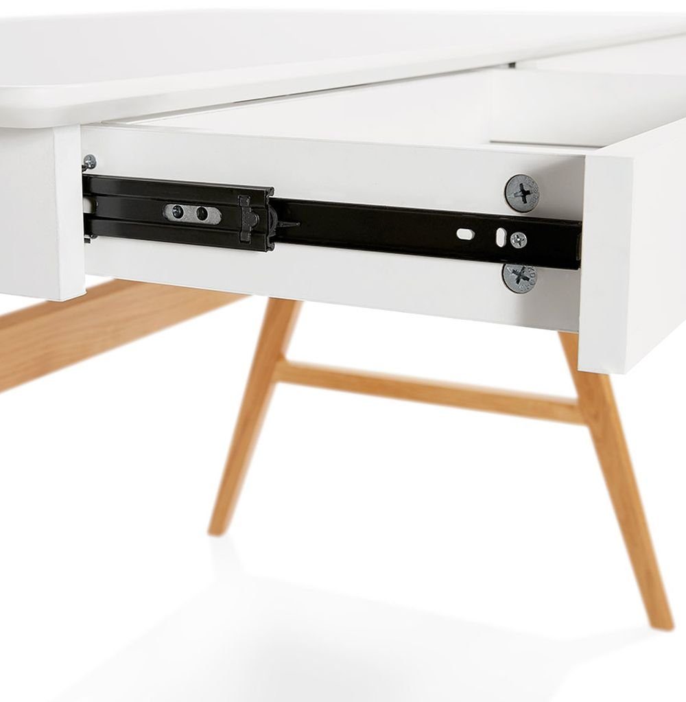 KADIMA DESIGN Schreibtisch VARAHI PC-Tisch Weiß Laptoptisch Büro Schreibtisch