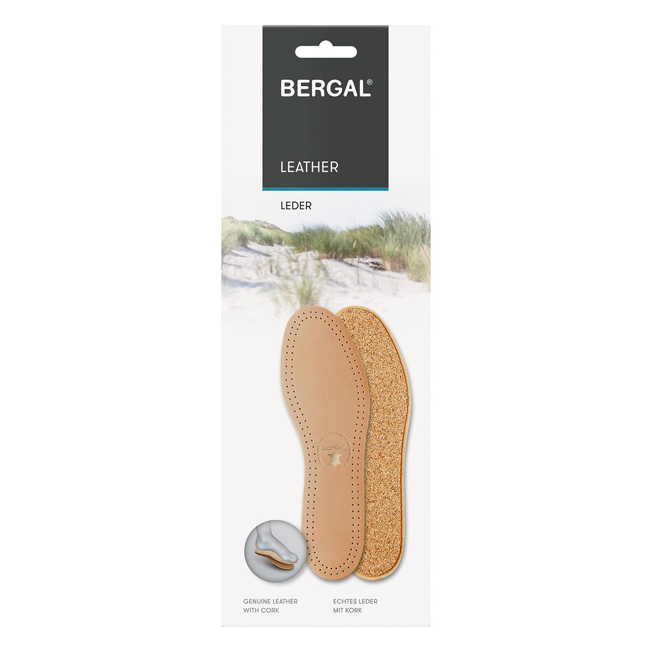 Bergal Ledersohlen Leder - die Leder-Korksohle ist ein reines Naturprodukt