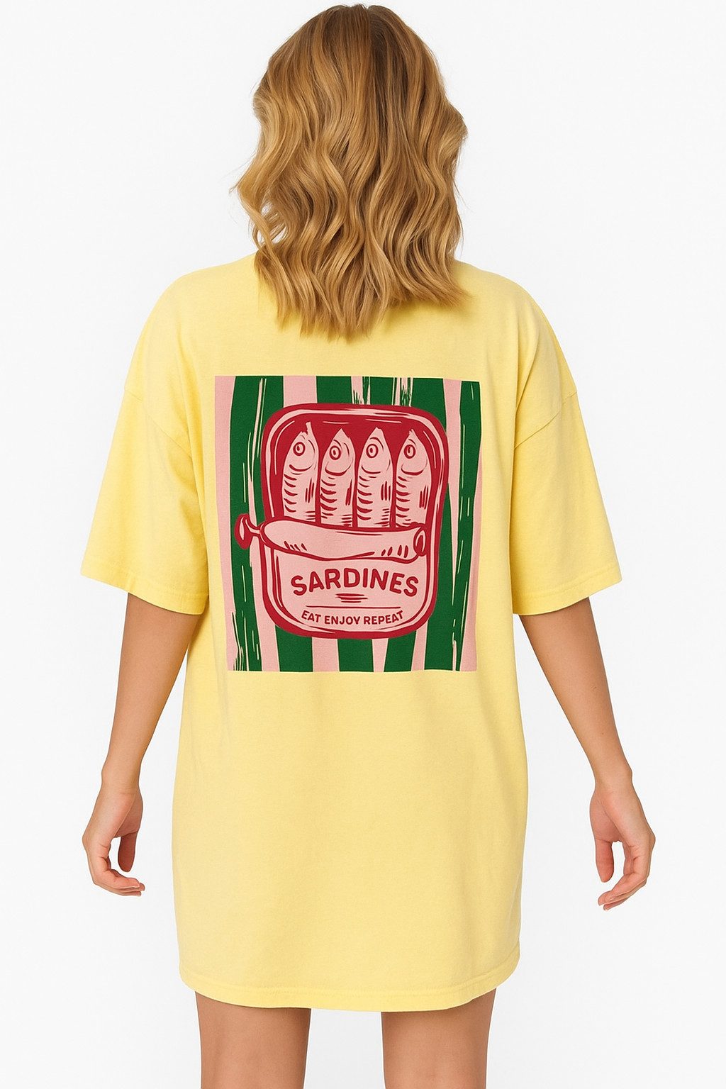 Worldclassca T-Shirt Worldclassca Oversized SARDINES Print günstig online kaufen