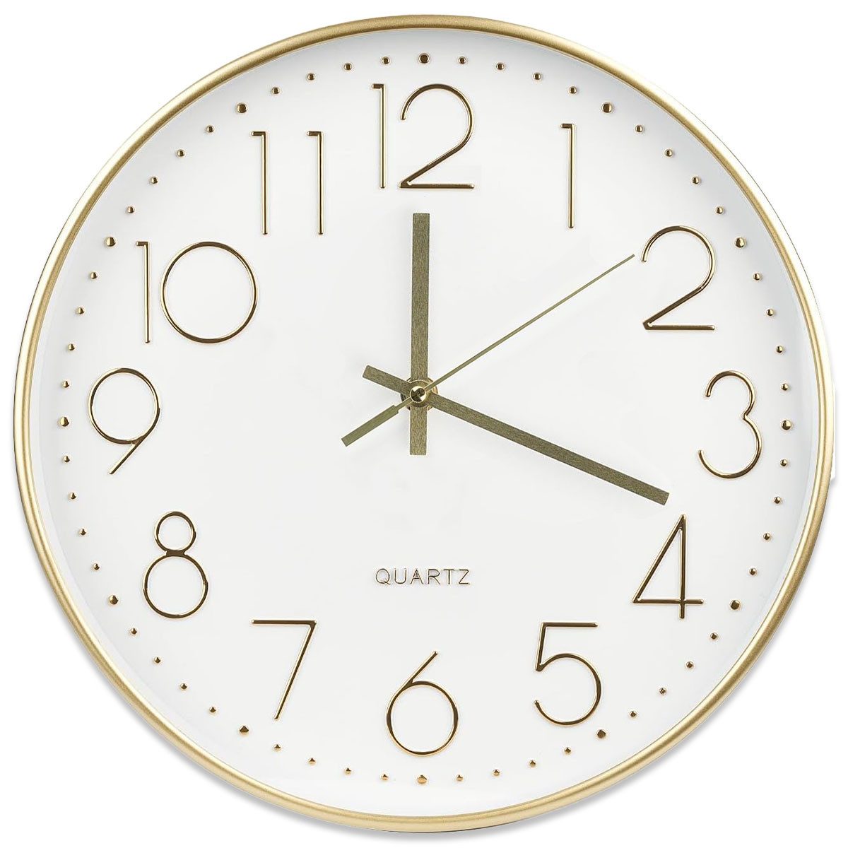 mixed24 Wanduhr 30cm moderne Wanduhr geräuscharm ohne Tickgeräusche Weiß Go günstig online kaufen