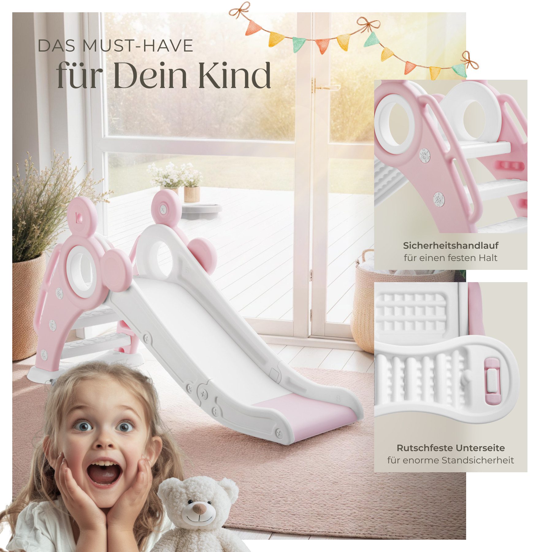 tectake Rutsche Kinderrutsche, ab 2 Jahren