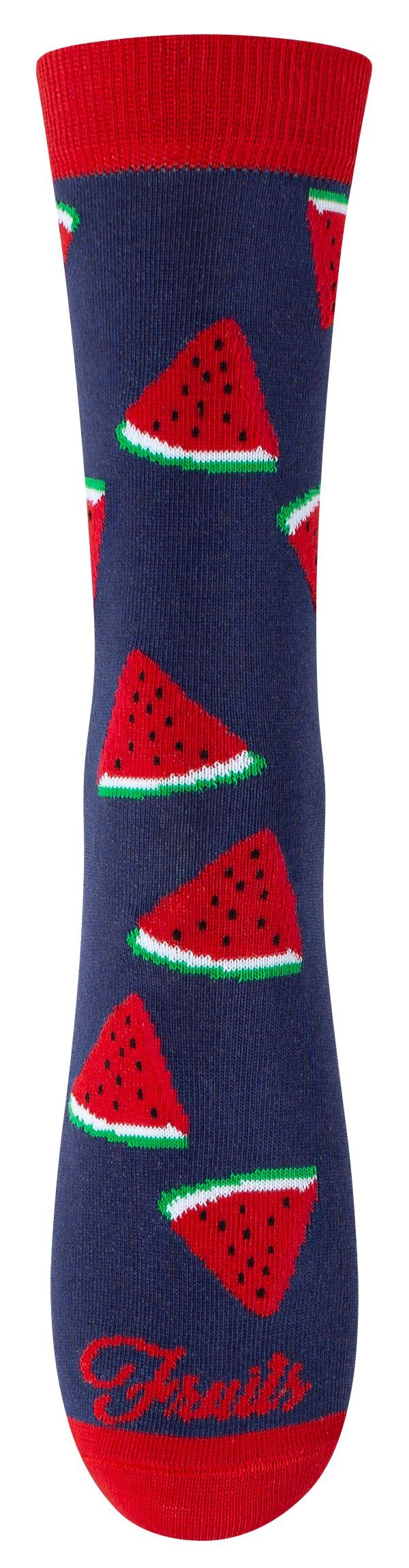 Baumwollqualität (3-Paar) Creation® Socken in Früchte angenehmer Design Vincent mit