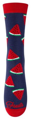 Vincent Creation® Socken (3-Paar) in angenehmer Baumwollqualität mit Früchte Design