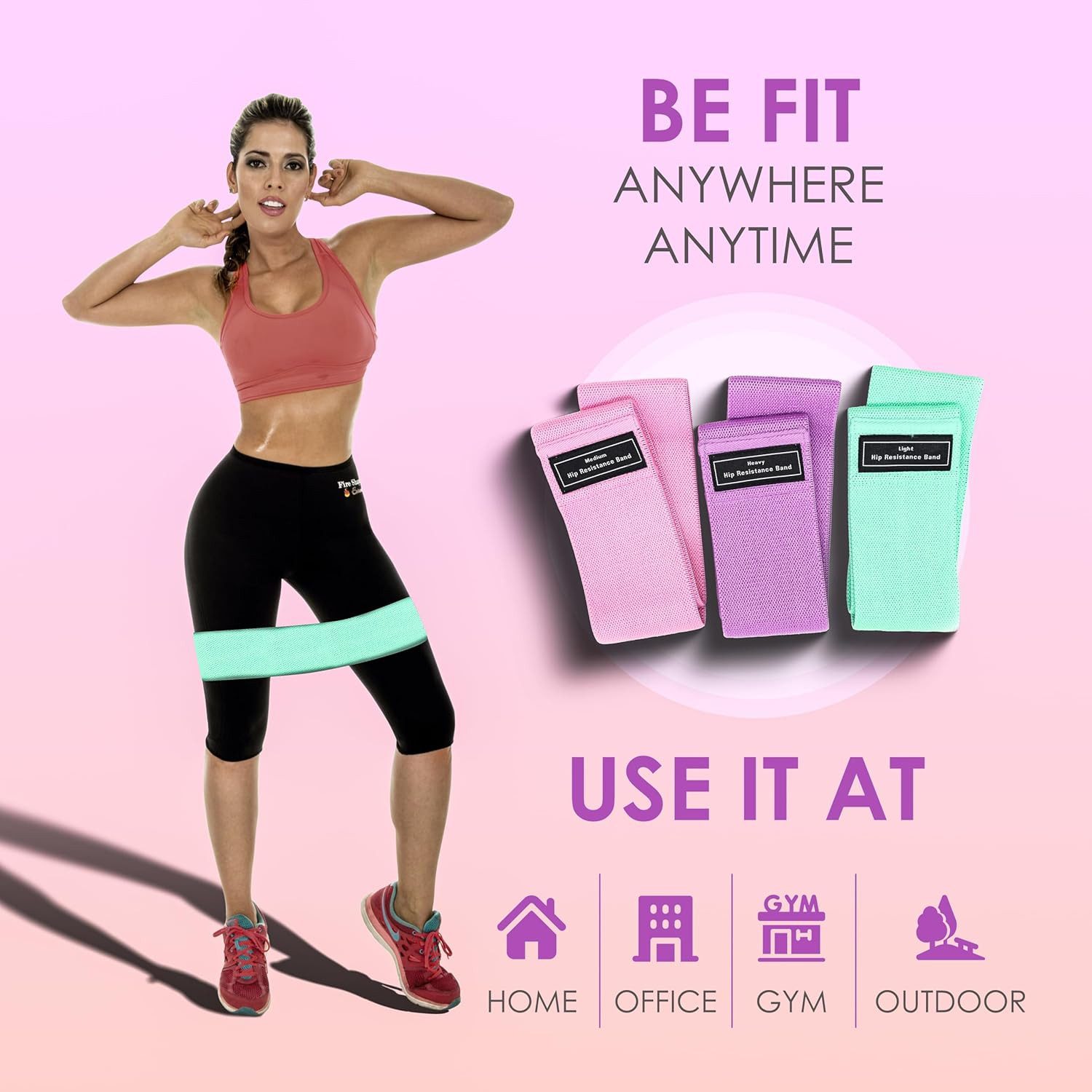 Endless Trainingsband EL1044 Resistance Loop Bands 3er Set Material: Baumwolle für Unisex, Resistance Band 3er Set mit leichtem,mittlerem und schwerem Widerstand