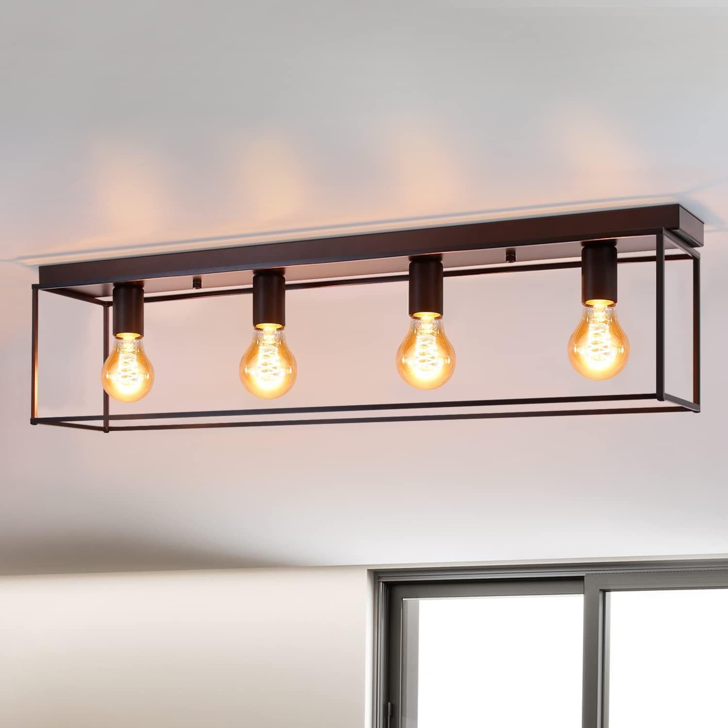 Nettlife Deckenleuchte Schwarz Vintage E27 Deckenlampe günstig online kaufen
