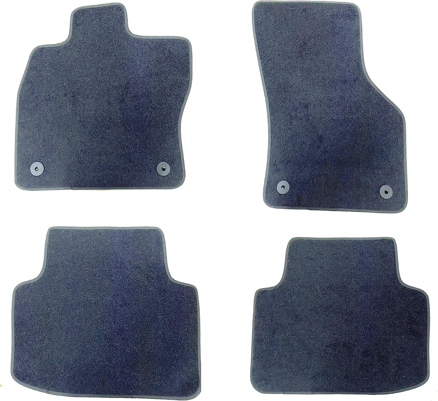 Trimak Auto-Fußmatten Oder Kofferraumwanne Oder Set kompatibel mit Mercedes C Klasse, Mercedes C Klasse W205 / S205 2014-2021 Velours Fussmatten
