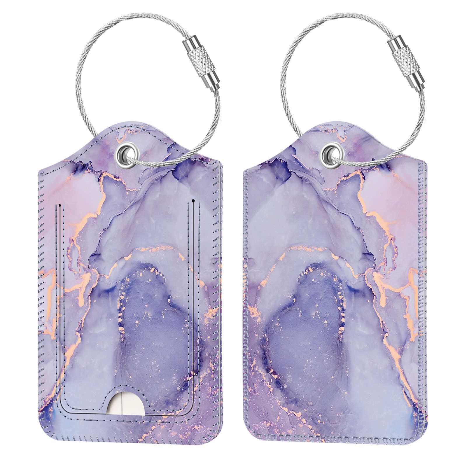 Fintie Gepäckanhänger Kofferanhänger mit Adressschild, Kunstleder Gepäckanh günstig online kaufen