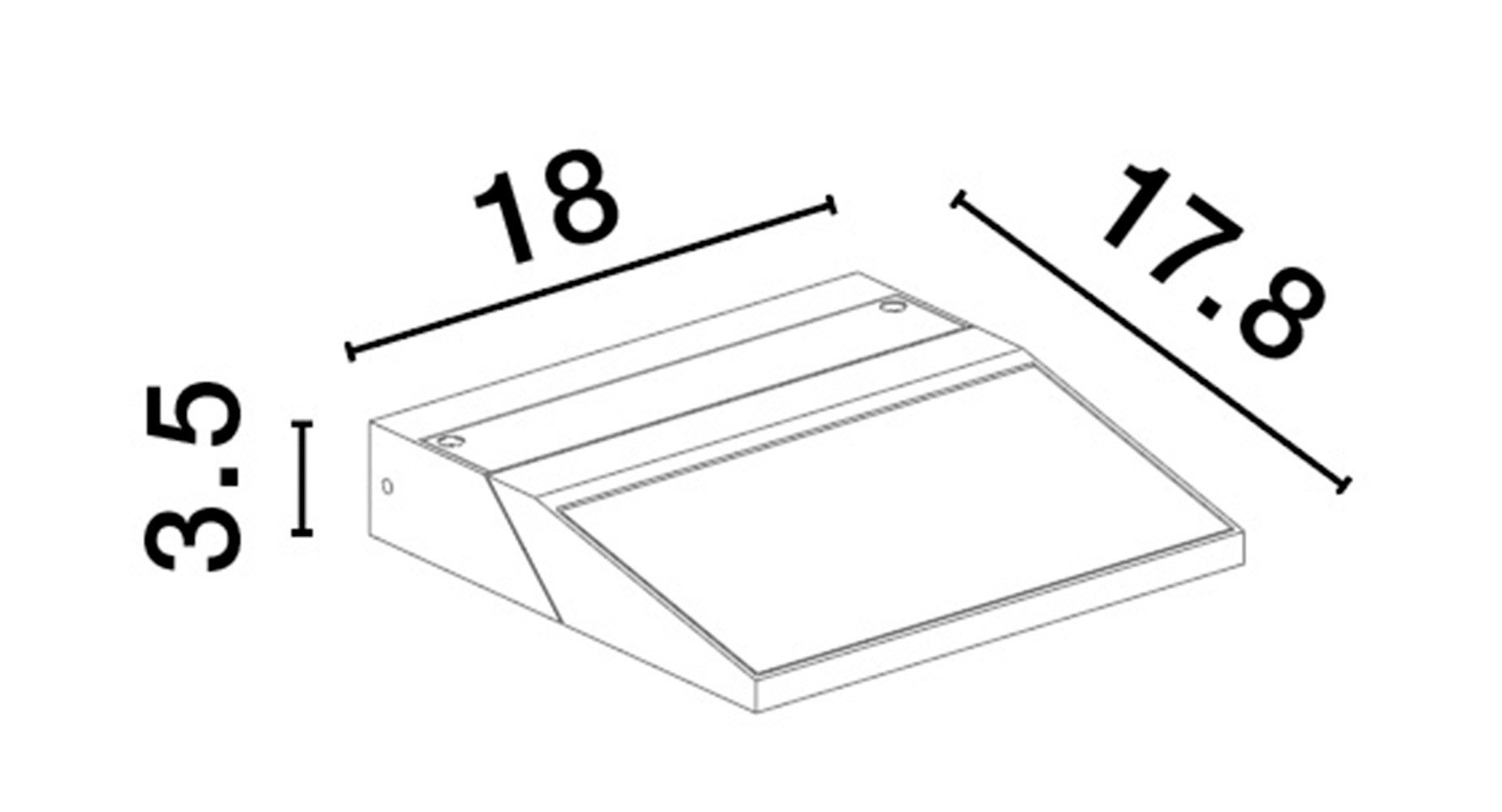 Nova Luce Außen-Wandleuchte PRIM, Bewegungsmelder, Warmweiß