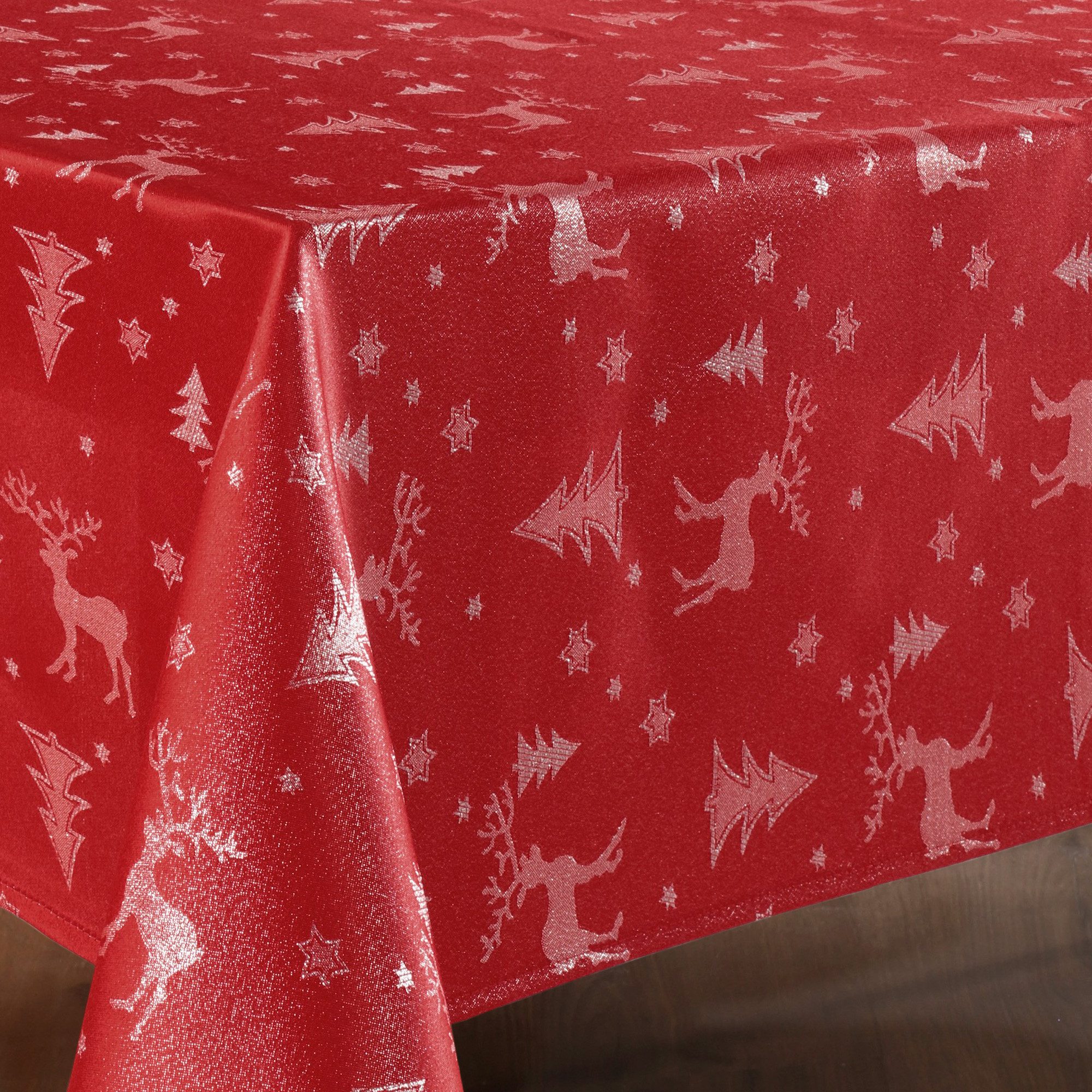 Beautex Tischdecke Lurex Tischdecke Weihnachten, Silber Gold glänzend, Weih günstig online kaufen