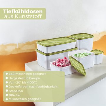 Annastore Vorratsdose Hochwertige Tiefkühldosen - Gefrierdosen - Tiefkühlboxen, von -20°C bis + 100°C - Gefrierboxen Luftdicht