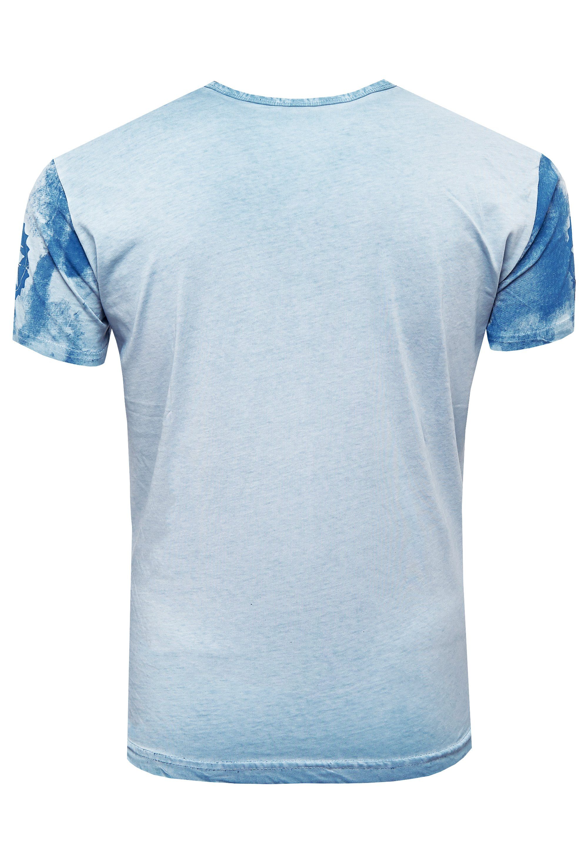 Rusty Neal T-Shirt in tollem Batik-Design