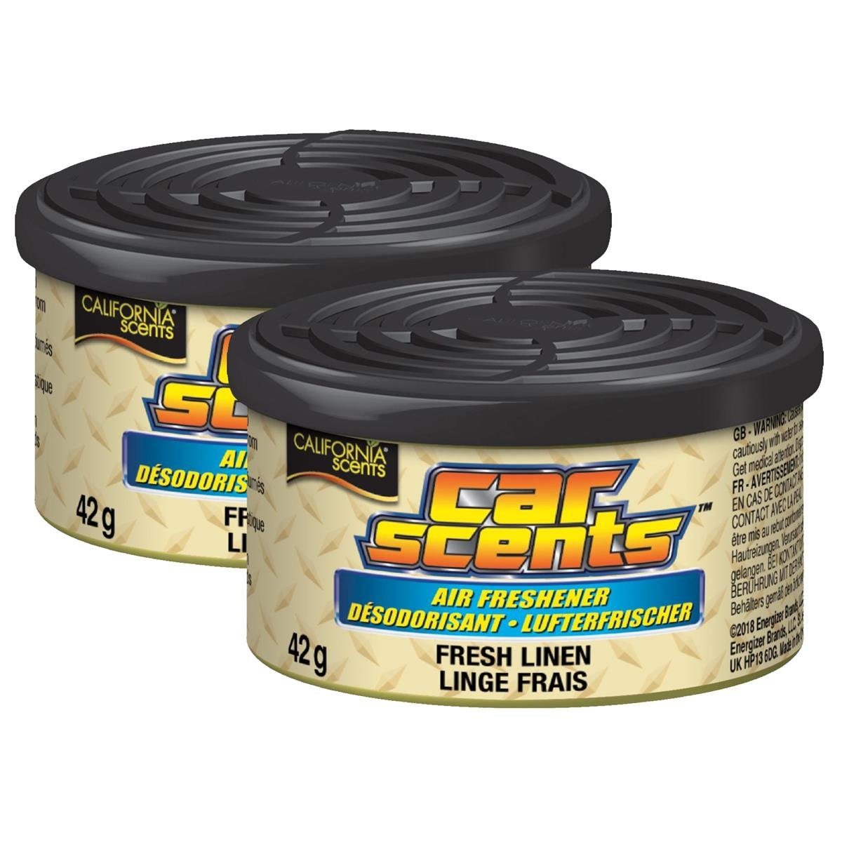 Scents Auto-Lufterfrischer California Scents Fresh Linen California Raumduft Pack) (2er 42g