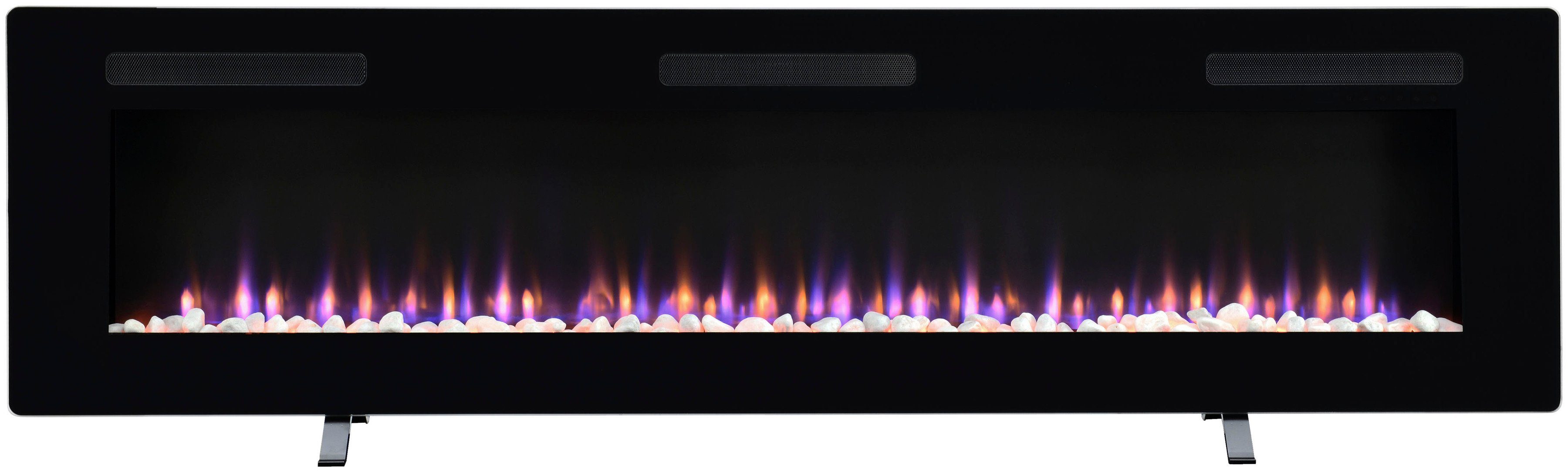 Dimplex Elektrokamin Sierra 72", schwarz,mit Heizung, Fernbedienung, App, Optiflame® Flammeneffekt