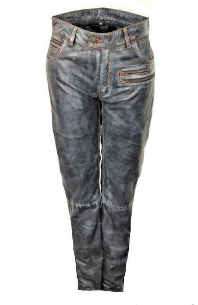 Be Noble Lederhose »Vintage« Mega Jeans Lederhose im Vintage Look