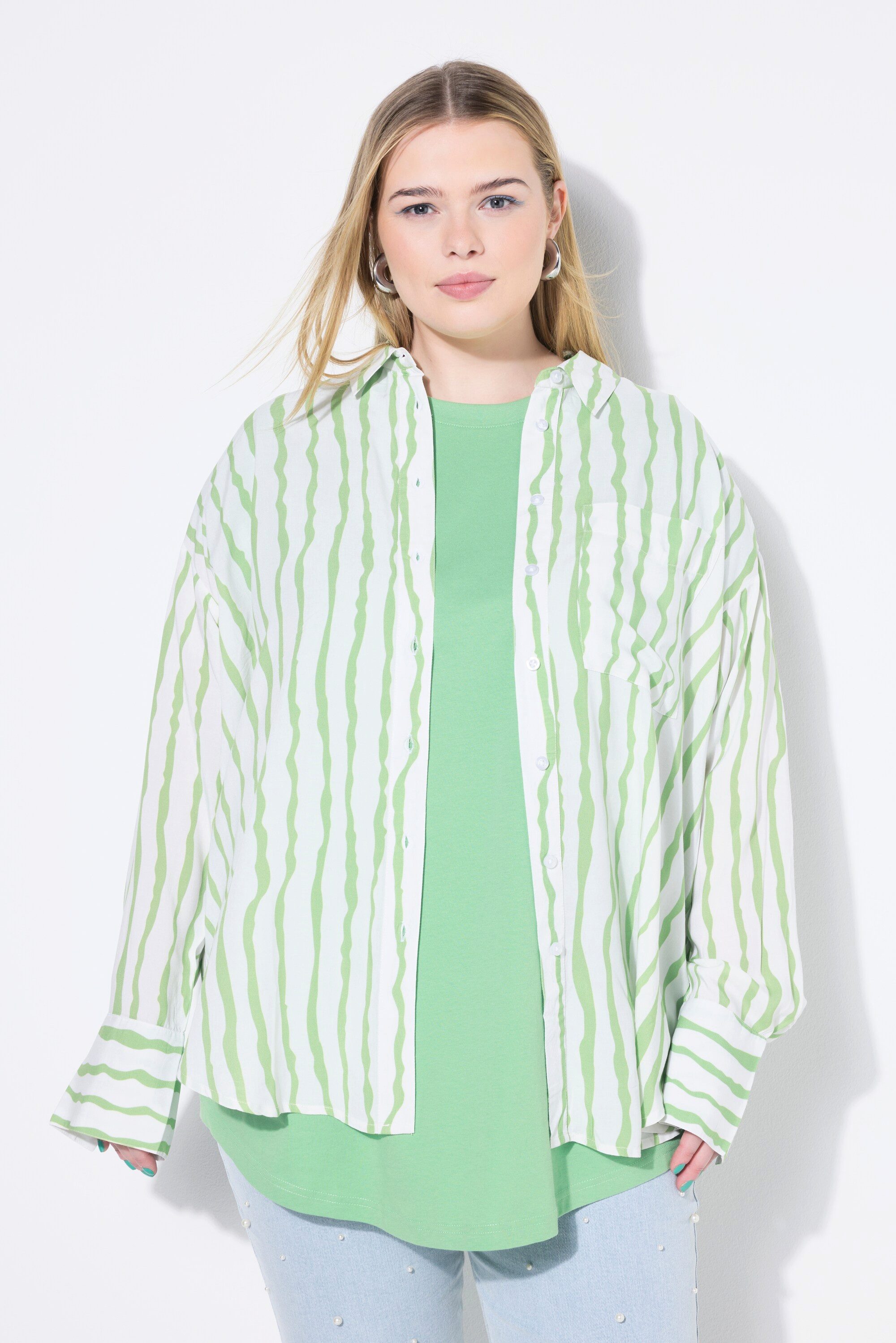 Studio Untold Hemdbluse Hemdbluse oversized Streifen günstig online kaufen