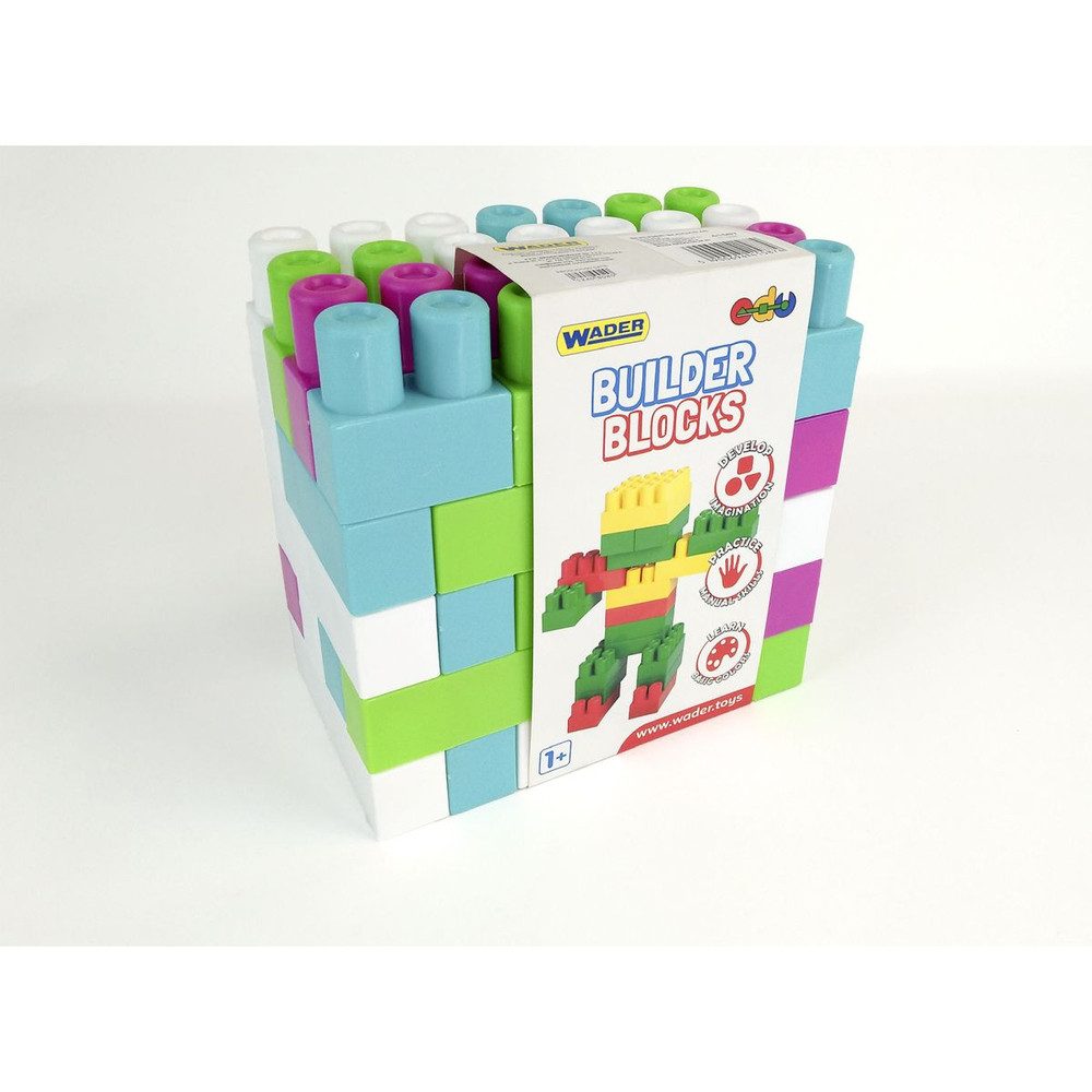 Wader Wozniak Builder Bausteine Set - Pastellrosa - 46 Teile Konstruktionsspielsteine, (46 St)