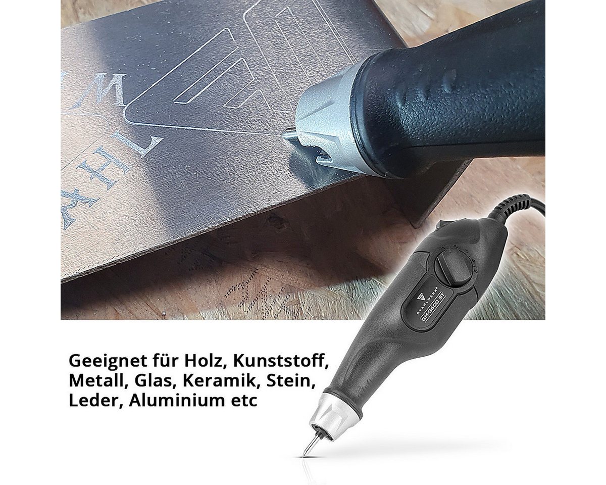 Thumbnail - STAHLWERK Fräse Gravurmaschine GM-3600 ST mit 24 W, (Packung, 3-tlg)