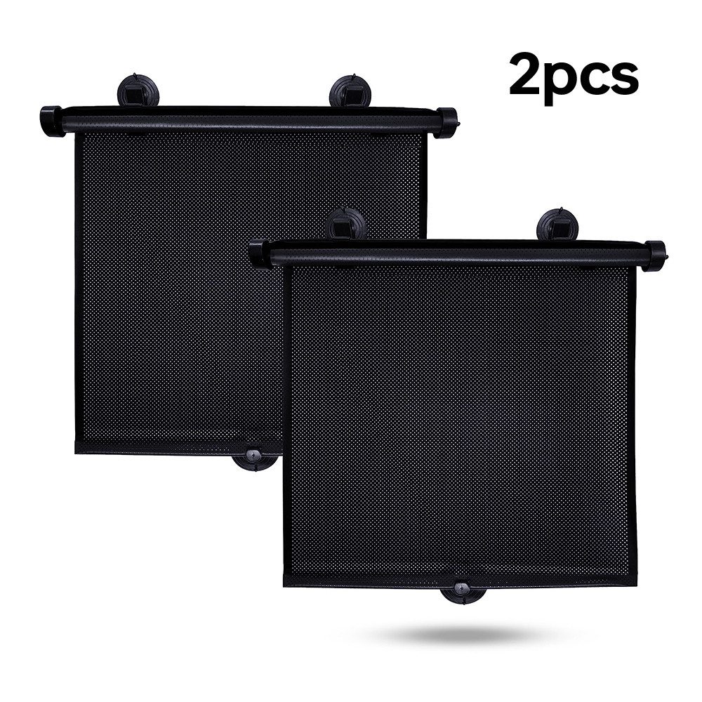 Autosonnenschutz Sonnenrollo Auto, Rollfunktion Größeneinstellung UV-Schutz 45 x 50cm