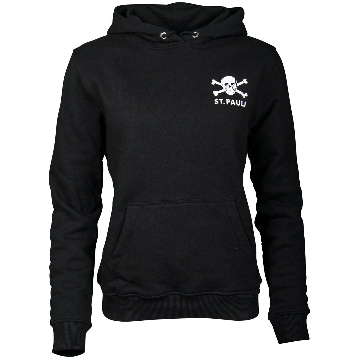 FC St. Pauli Kapuzenpullover Hoodie Totenkopf Klein/Groß (Schwarz) Großes Logo auf dem Rücken