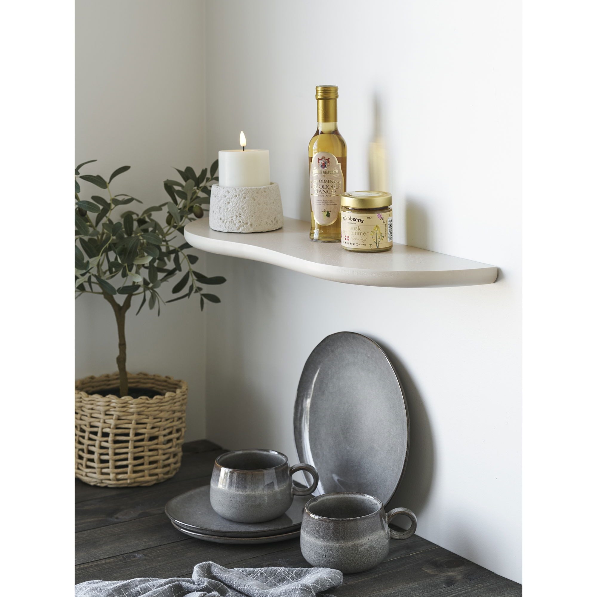 freiraum Wandboard Botta, in Beige, MDF - 57x2,5x19cm (BxHxT)