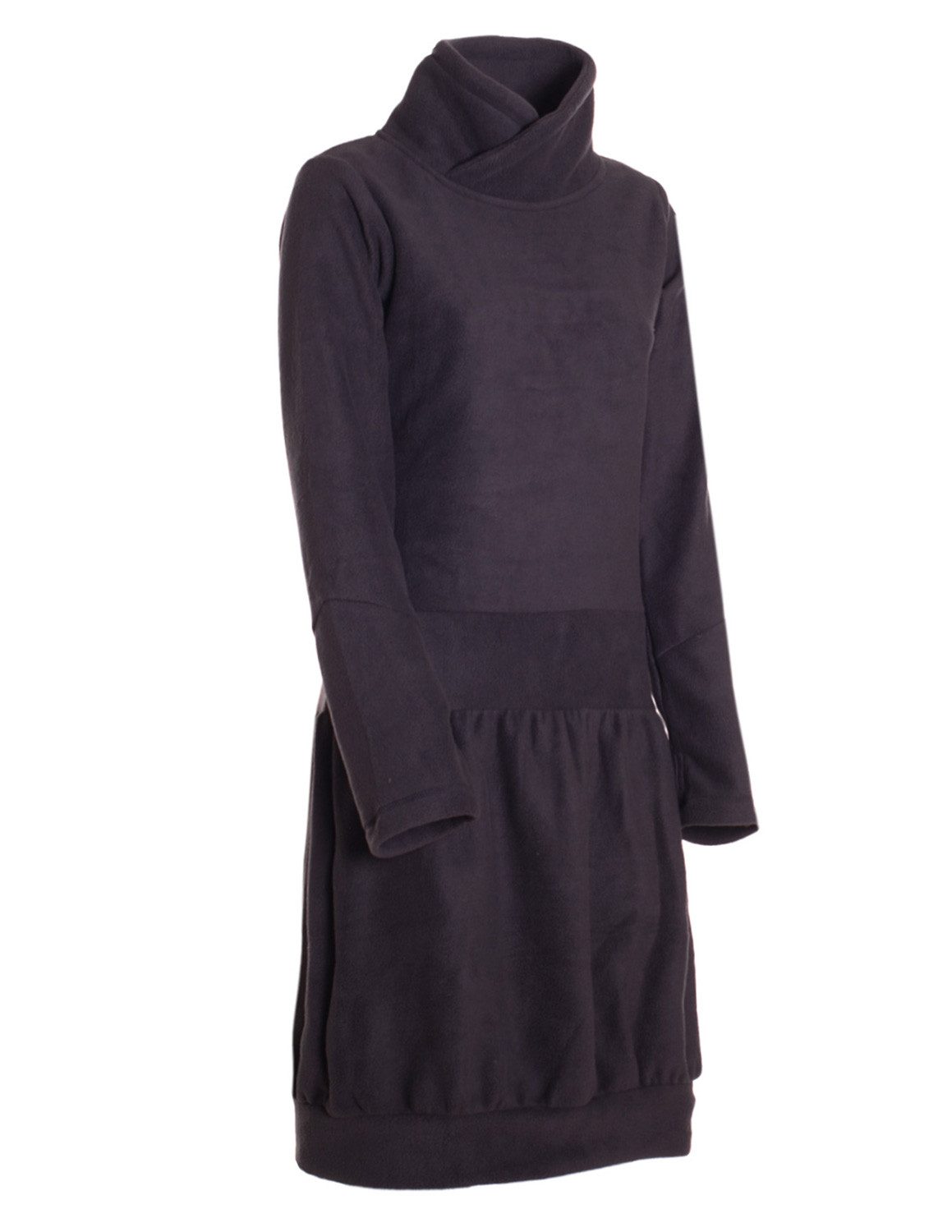 Vishes Ballonkleid Warmes Fleece Winterkleid Ballonkleid mit Stehkragen und günstig online kaufen