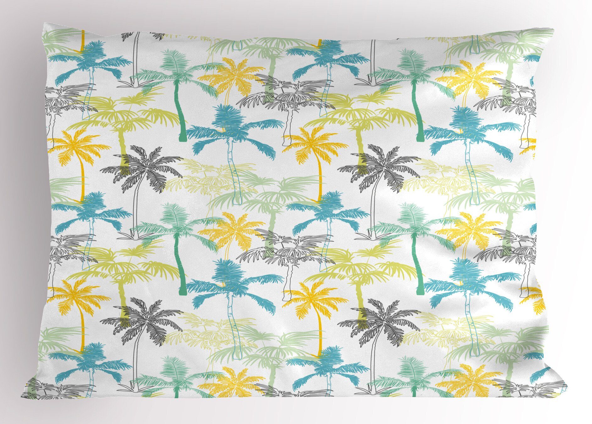Kissenbezüge Dekorativer Queen Gedruckter Island hawaiisch Palm Abakuhaus Size Trees Stück), (1 Tropic Kopfkissenbezug