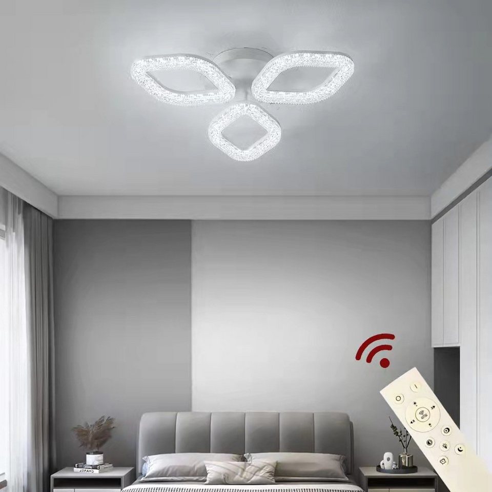Euroton LED Deckenleuchte LED Deckenlampe XL DL Fernbedienung  Lichtfarbe/Helligkeit einstellbar, LED fest integriert, mit Fernbedienung  kaltweiß-neutalweiß -warmweiß, 7000k-3000k stufenlos einstellbar