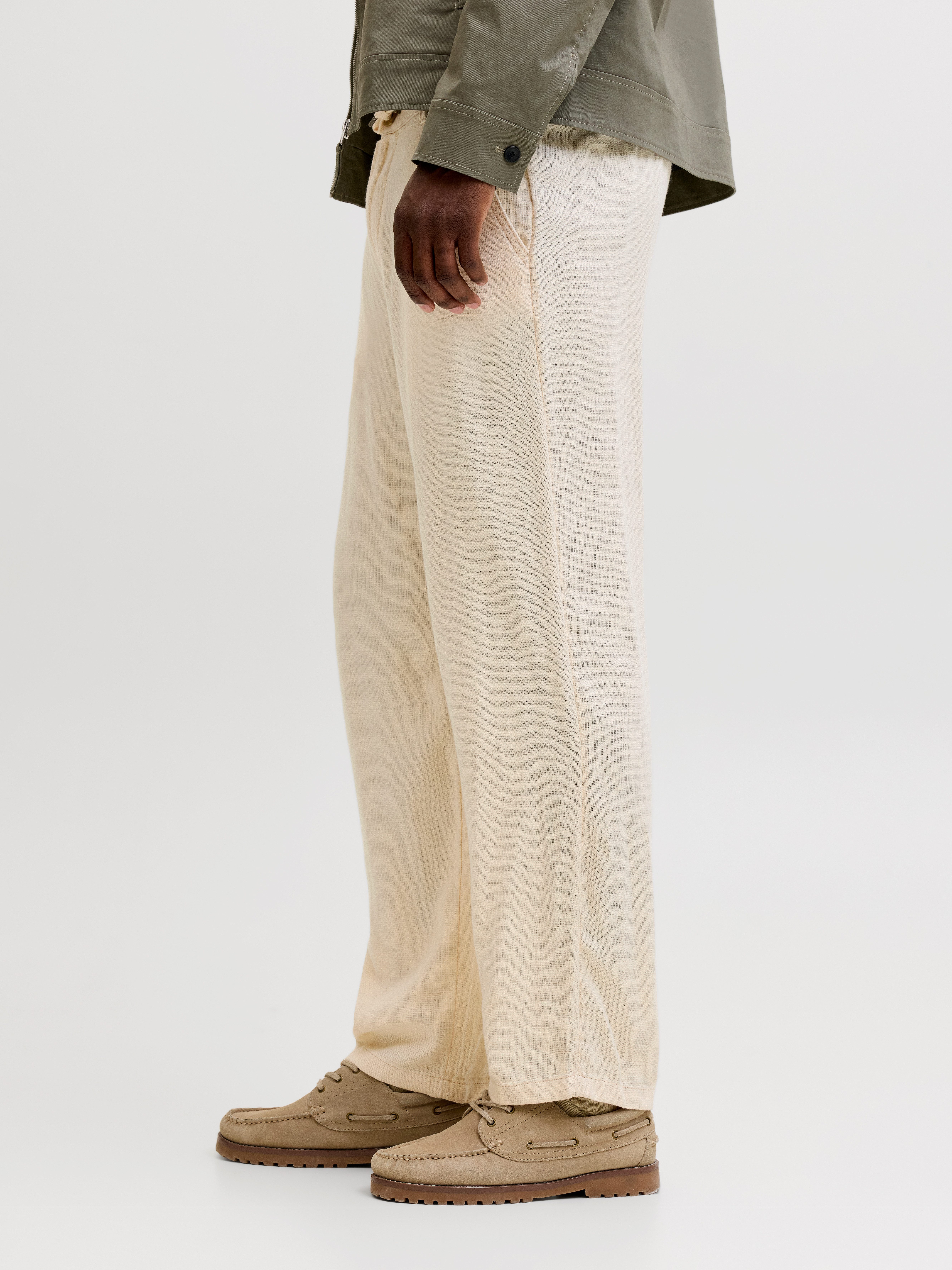 Jack & Jones Chinohose JPSTKARL MYKONOS LINEN BLEND CHINO