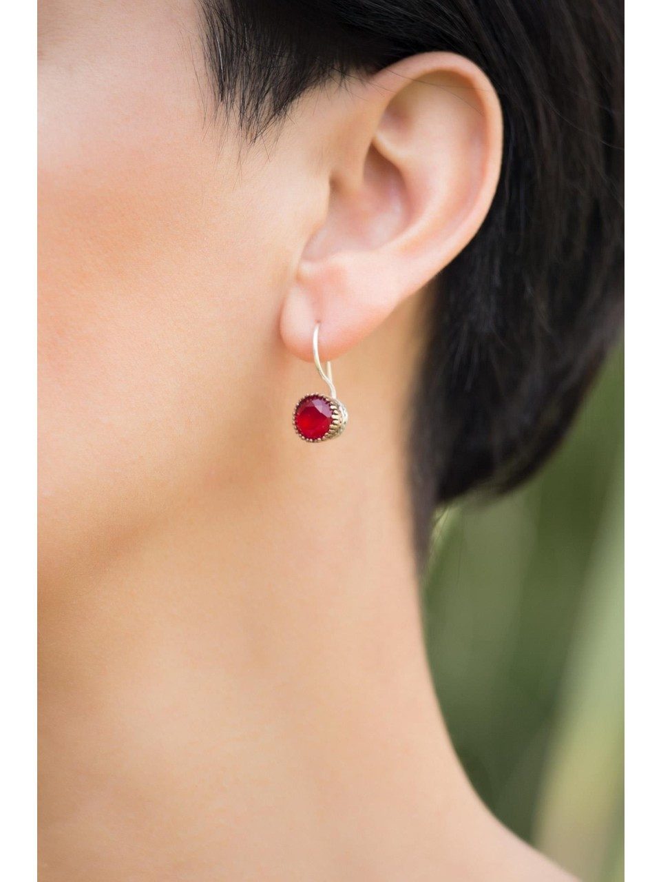 Nisan Ohrring-Set, 925er Silber Ohrringe mit Rubinstein – Handgefertigte Oh günstig online kaufen
