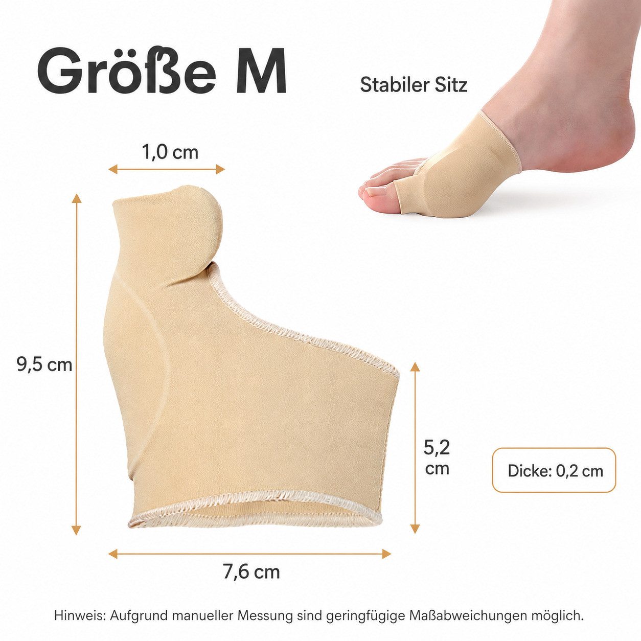 COOL-i ® Hallux-Bandage Hallux Valgus Zehenspreizer & Socken-Set,bei Ballenzeh, Zehenkorrektur mit Seitenschutz – Rutschfeste