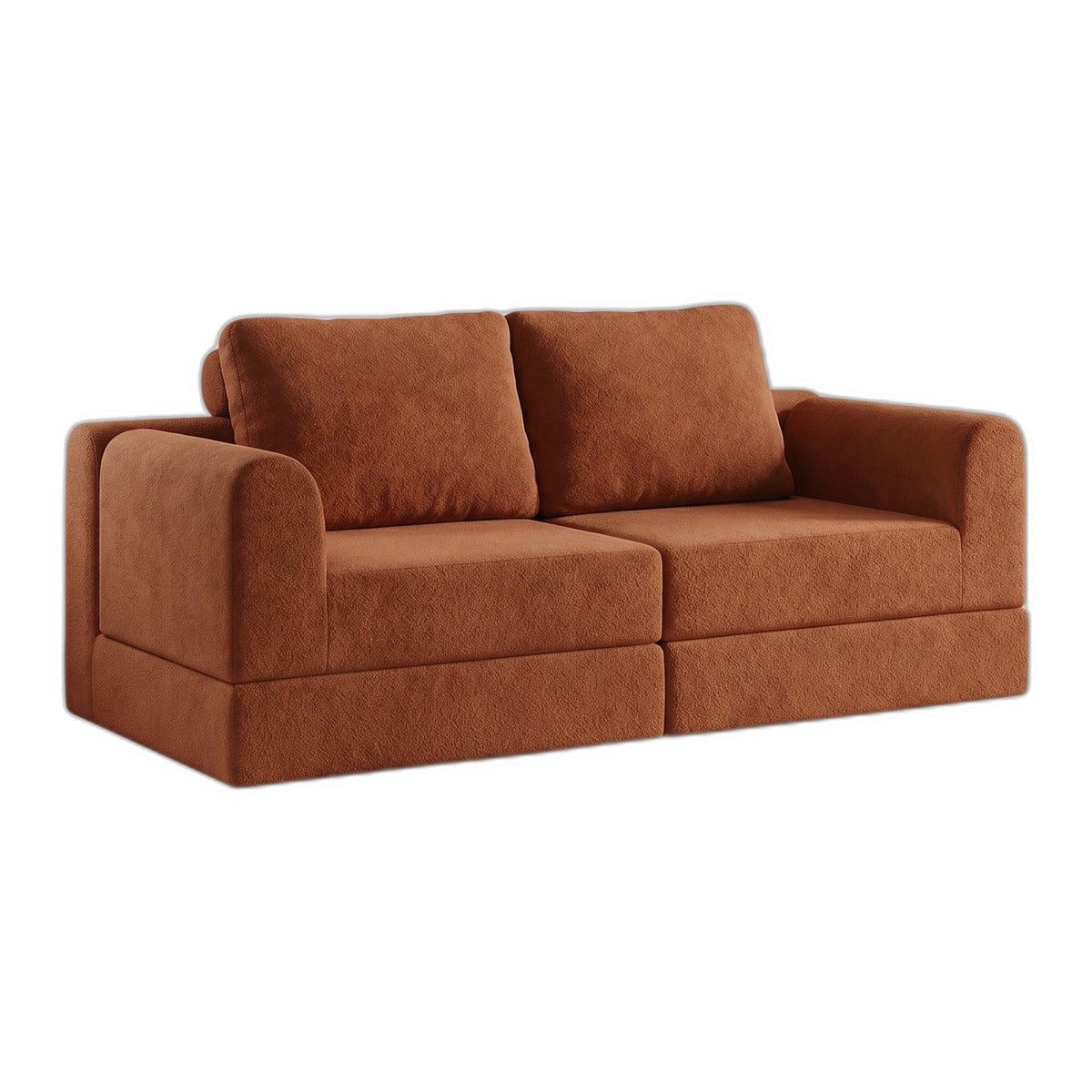 SIKAINI Schlafsofa Schlafsofa aus Flannelette in Braun, 1 Teile